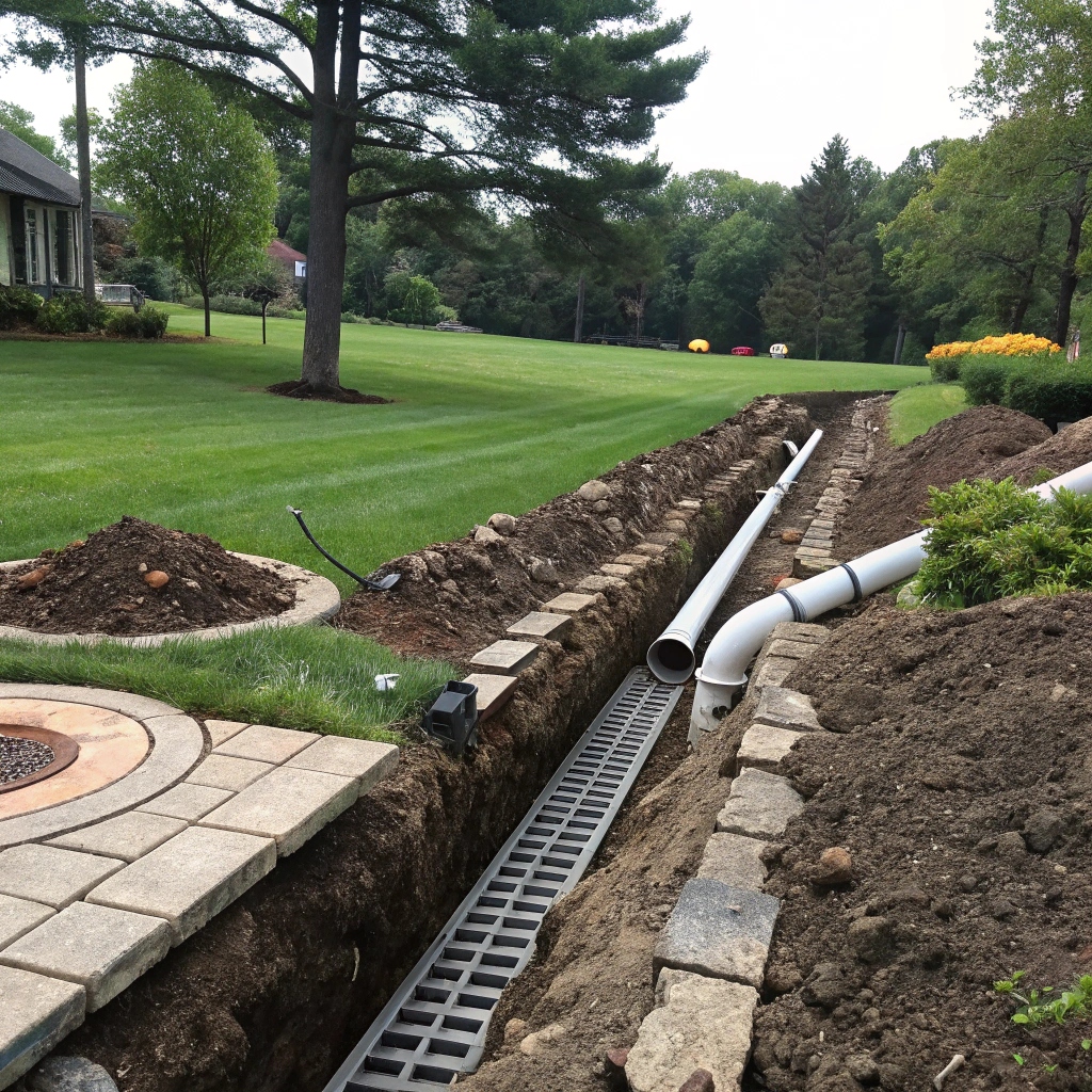 Drainage service of landscape