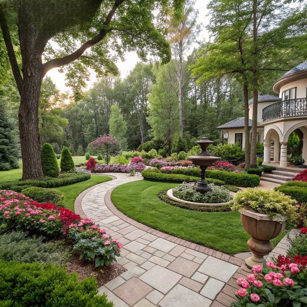 Garden design service of landscape